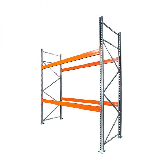 grond + 2 niveaus draagbalken (liggers)
capaciteit : 6 europalletten